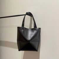 Puzzle Fold Tote Bag - Genuine Leather